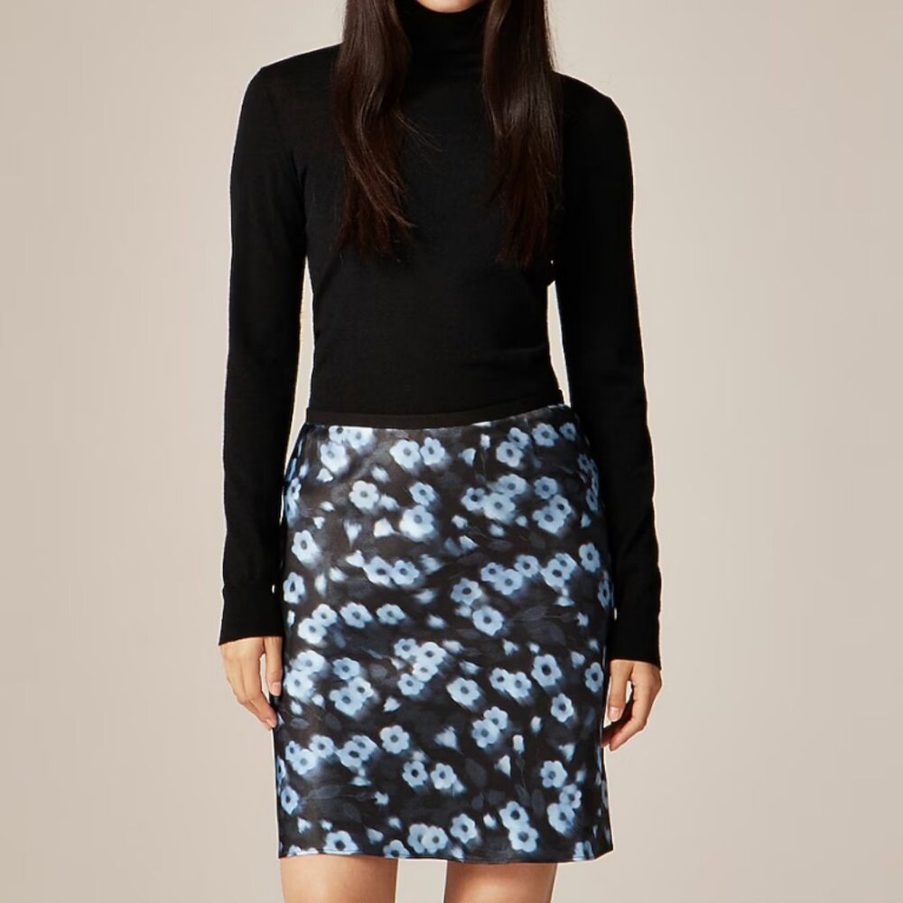 J. Crew Floral Gwen Knee Skirt — NWT!